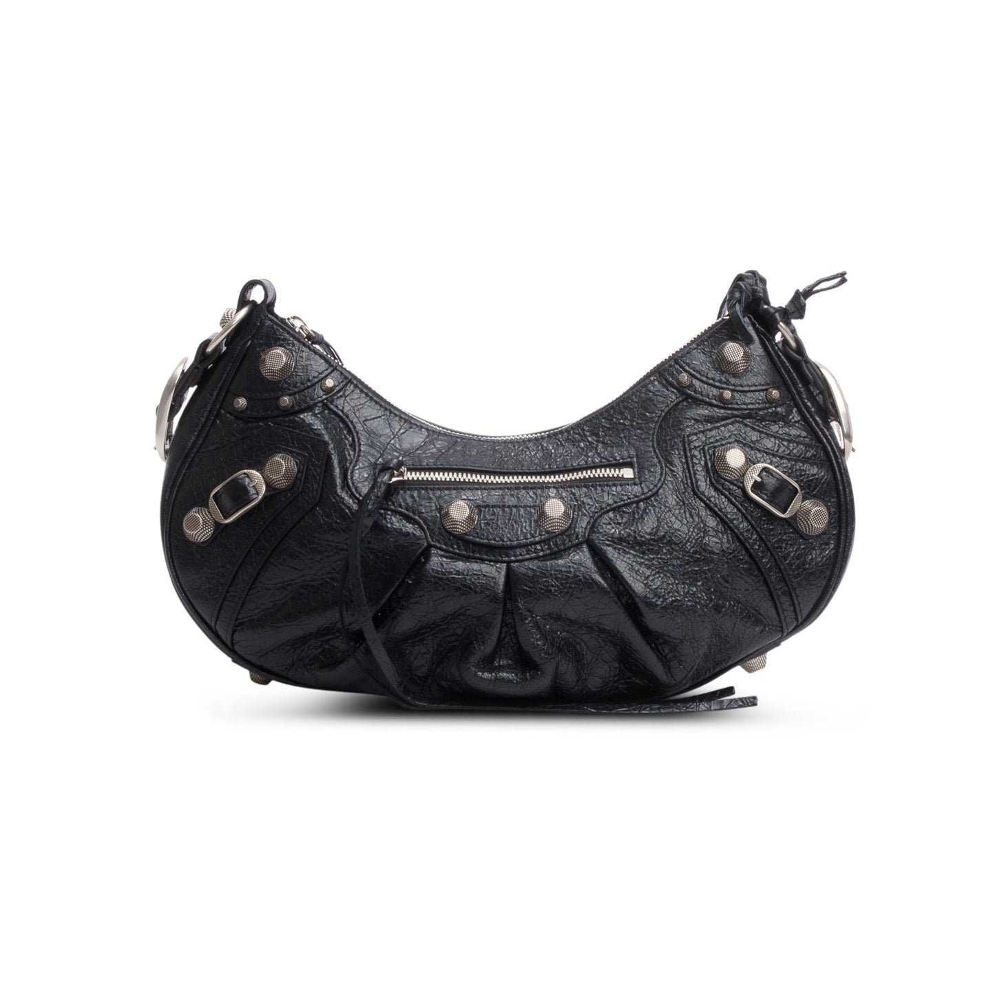 Balenciaga Black Arena Leather Le Cagole Small Shoulder Bag