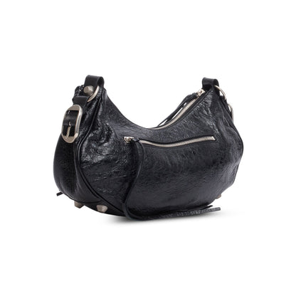 Balenciaga Black Arena Leather Le Cagole Small Shoulder Bag