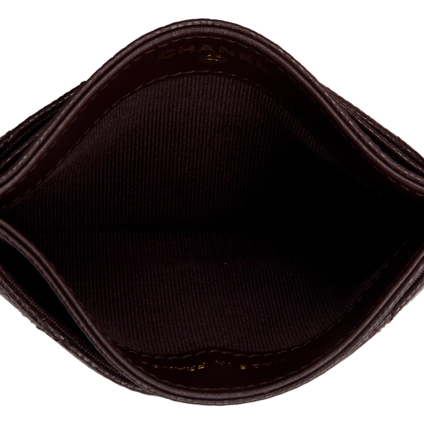 Chanel Burgundy Quilted Caviar Leather Card Holder