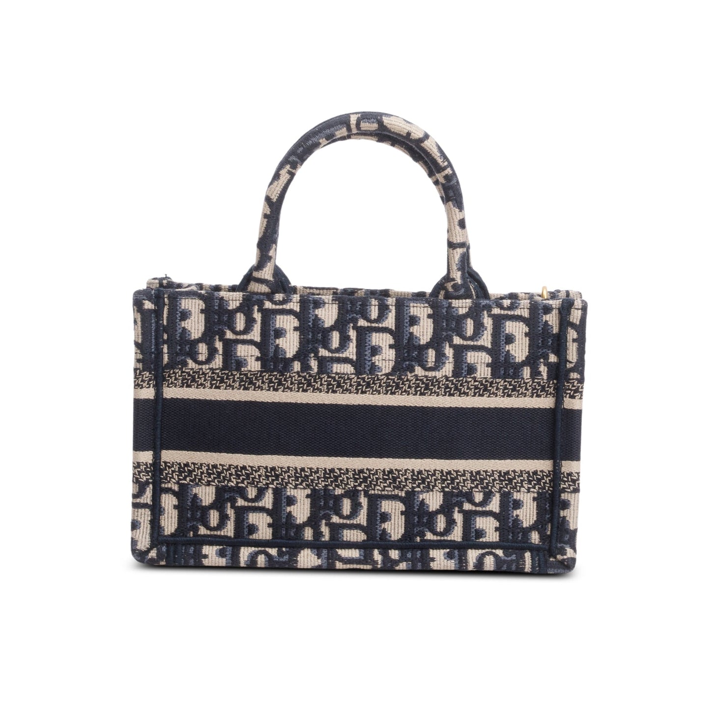 Christian Dior 2024 Blue Oblique Embroidered Mini Book Tote