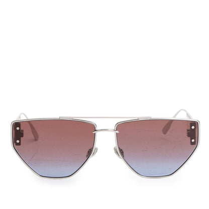Christian Dior Silver Metal DiorClan2 Aviator Sunglasses