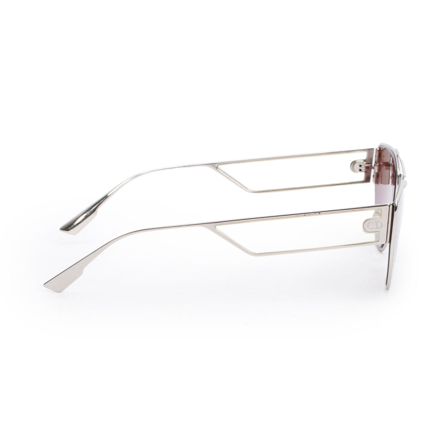 Christian Dior Silver Metal DiorClan2 Aviator Sunglasses