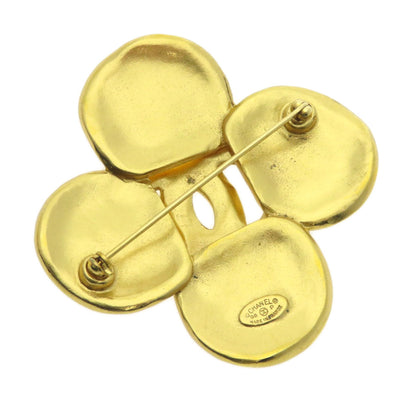 CHANEL Brooch metallic gold COCO Mark