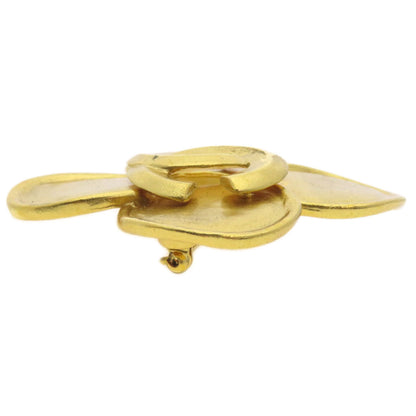 CHANEL Brooch metallic gold COCO Mark