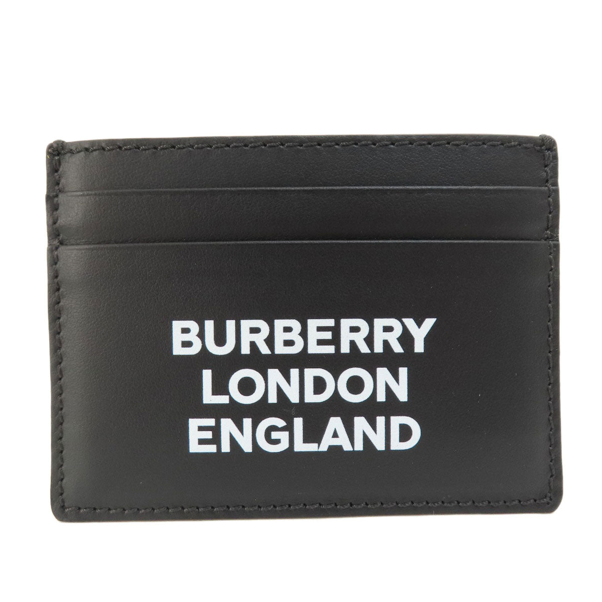 BURBERRY Card Case leather black logo mens(Unisex)