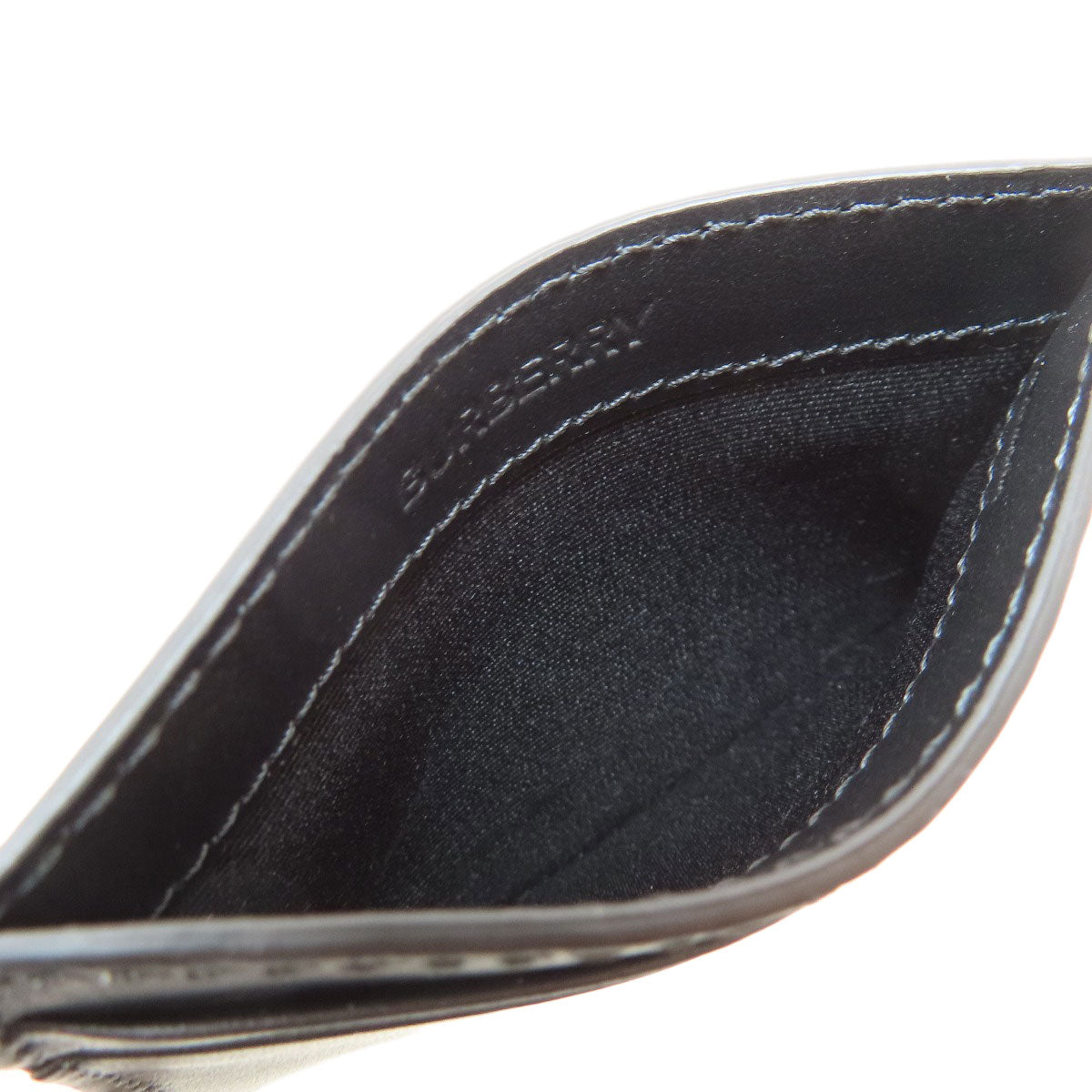BURBERRY Card Case leather black logo mens(Unisex)