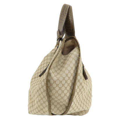 CELINE Tote Bag canvas beige Macadam Pattern Women