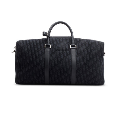 Christian Dior 2022 Black Oblique Lingot 50 Duffel Bag
