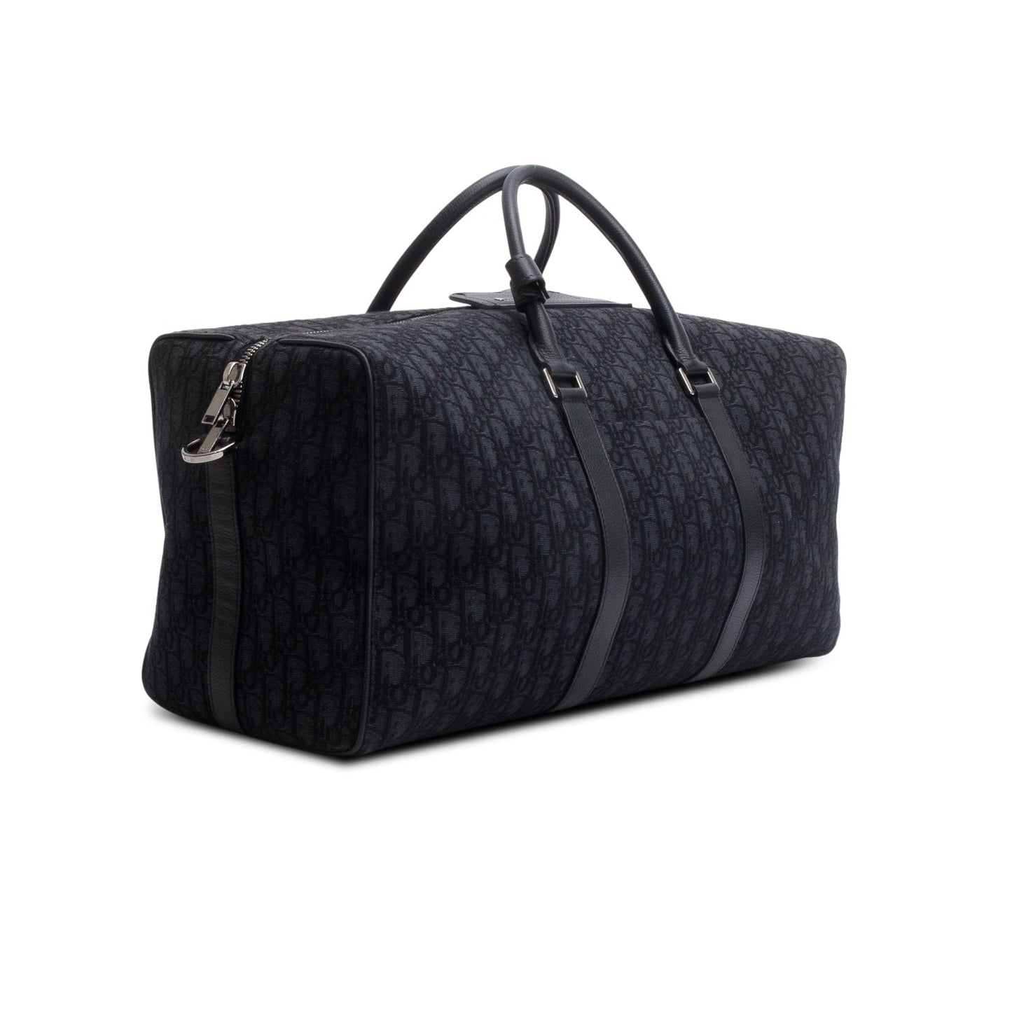 Christian Dior 2022 Black Oblique Lingot 50 Duffel Bag