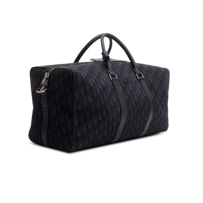 Christian Dior 2022 Black Oblique Lingot 50 Duffel Bag