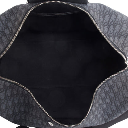 Christian Dior 2022 Black Oblique Lingot 50 Duffel Bag