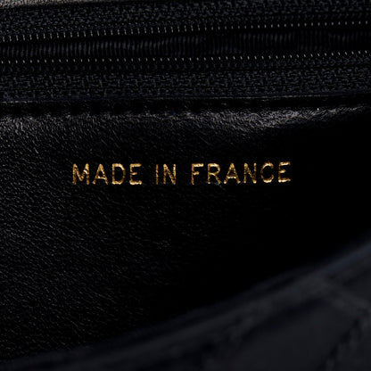Chanel Vintage Black Satin CC Pouch