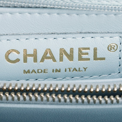 Chanel Blue Caviar Quilted Small Coco Handle Flap