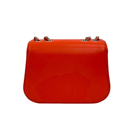 CHANEL Shoulder Bag leather Orange COCO Mark Women