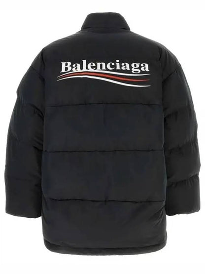 Luxury Balenciaga Trending 2025 Political Wave Logo Padding Black
