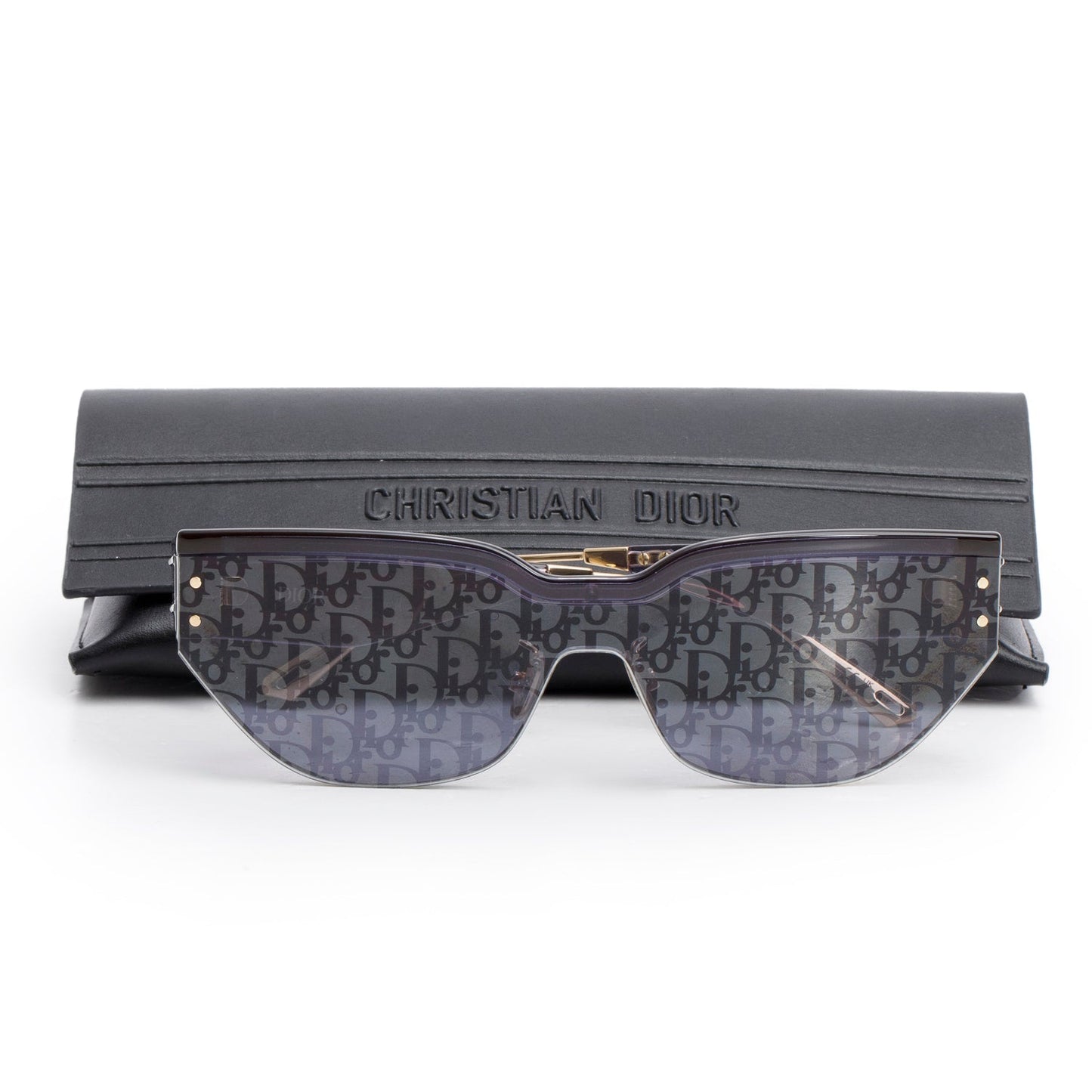 Christian Dior Black Oblique DiorClub M3U Cat-Eye Sunglasses