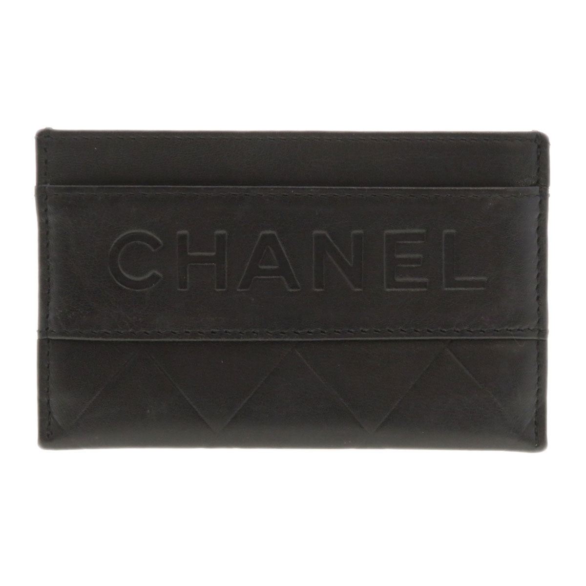 CHANEL Card Case lambskin black Logo motif Women(Unisex)