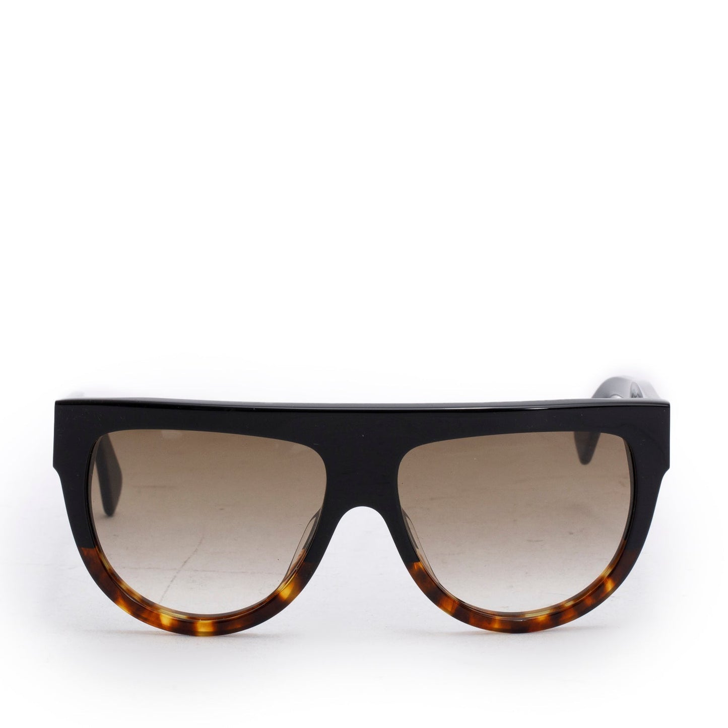 Celine CL 41026/S Black/Havana Acetate Shadow Sunglasses