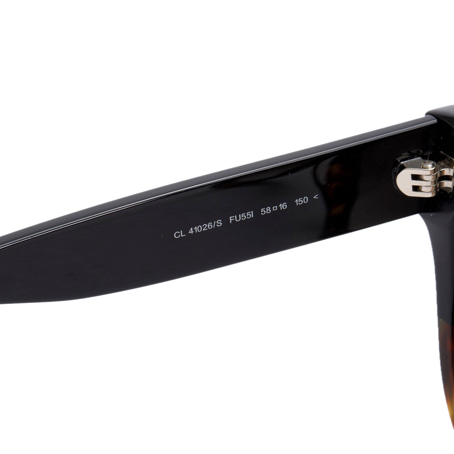 Celine CL 41026/S Black/Havana Acetate Shadow Sunglasses