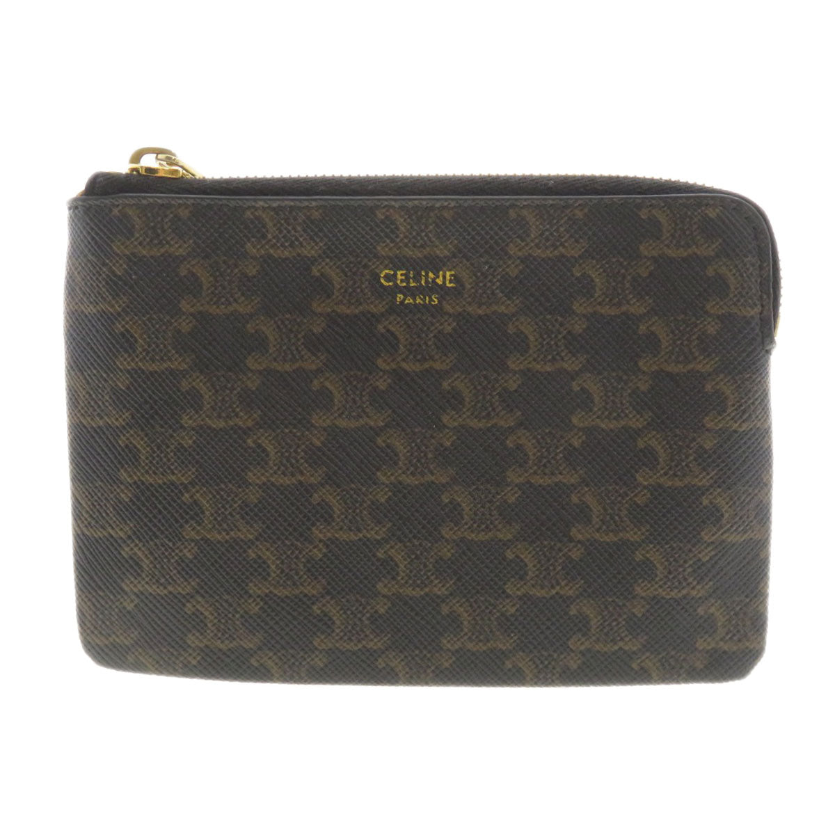 CELINE Coin case PVC Brown Macadam Women(Unisex)