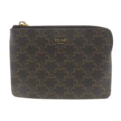 CELINE Coin case PVC Brown Macadam Women(Unisex)