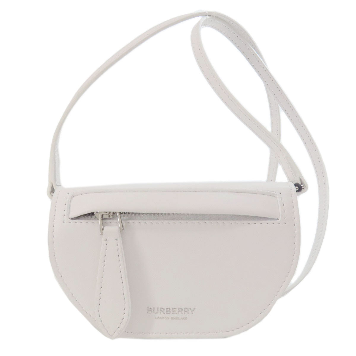 BURBERRY Shoulder Bag leather white Mini pochette