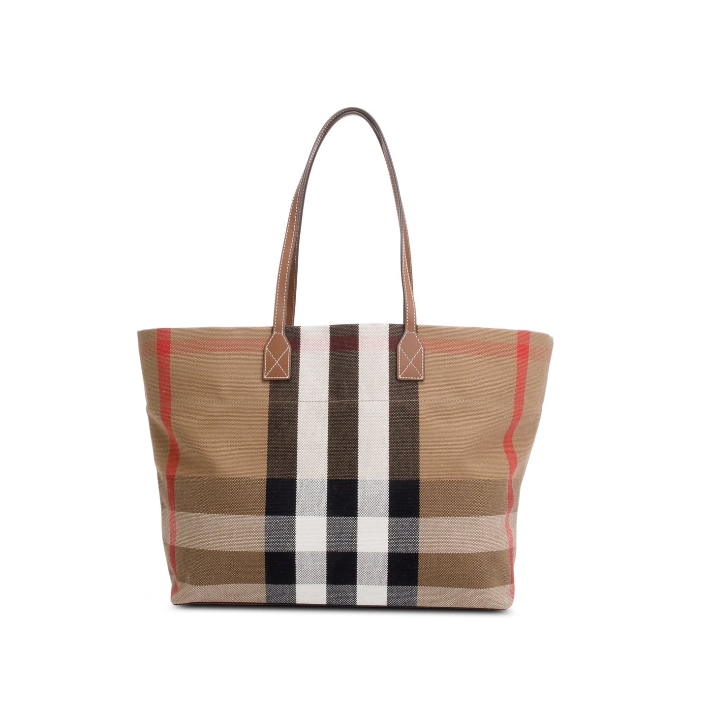 Burberry Brown Giant Check Canvas London Tote
