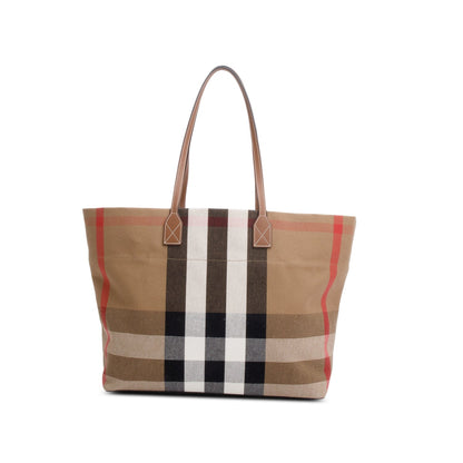 Burberry Brown Giant Check Canvas London Tote