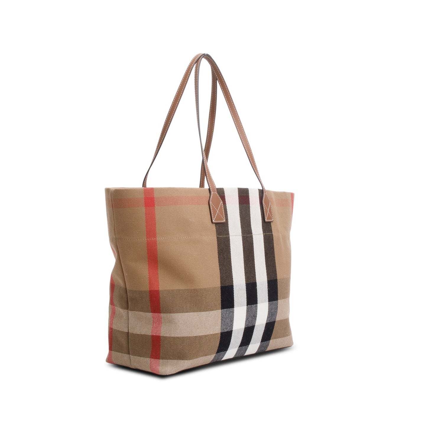 Burberry Brown Giant Check Canvas London Tote