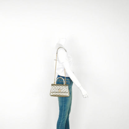 Chanel Coco Handle Small Metallic Caviar Leather Gold Hardware, 2019