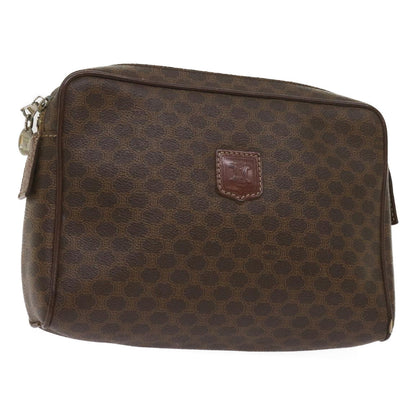 Luxury CELINE Macadam Canvas Clutch Bag PVC Brown  65270