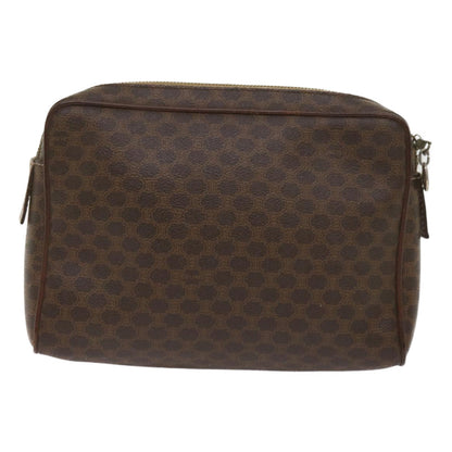 Luxury CELINE Macadam Canvas Clutch Bag PVC Brown  65270