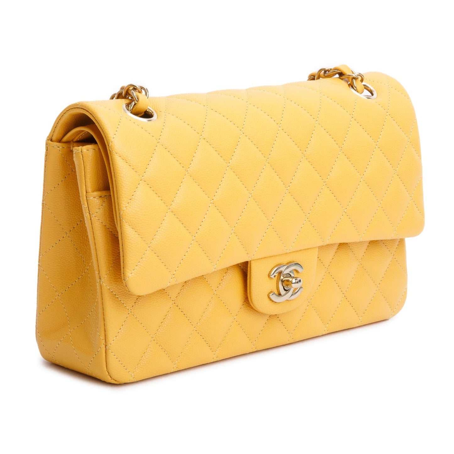 Chanel 2023 Quilted Caviar Leather Classic Medium Double Flap Bag