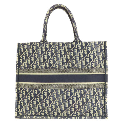 Christian Dior Tote Bag canvas Navy book tote large Women