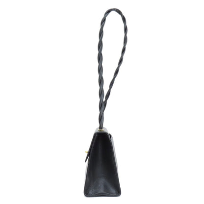 CHANEL Shoulder Bag Grained Calfskin Skin black COCO Mark Gold Metal