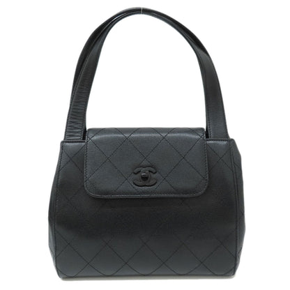 CHANEL Handbag Grained Calfskin Skin black COCO Mark