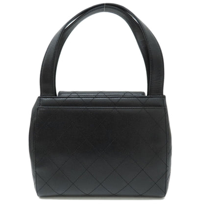 CHANEL Handbag Grained Calfskin Skin black COCO Mark