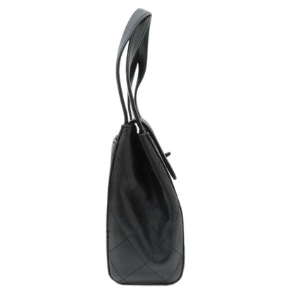 CHANEL Handbag Grained Calfskin Skin black COCO Mark