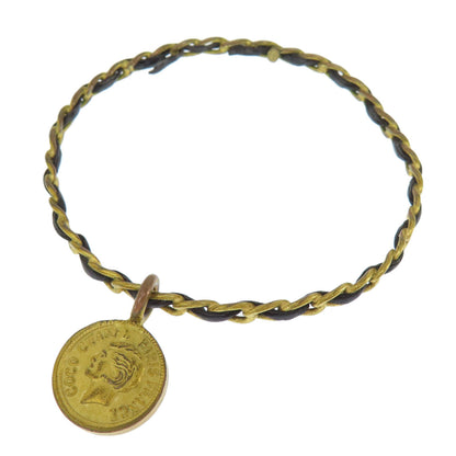 CHANEL bracelet metallic gold COCO Mark Bangle