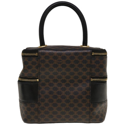 Luxury CELINE Macadam Canvas Vany Cosmetic Pouch PVC Leather Black  65328A