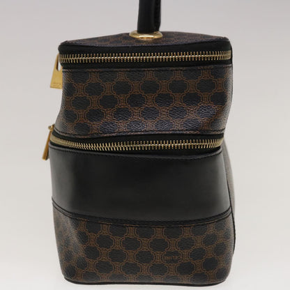 Luxury CELINE Macadam Canvas Vany Cosmetic Pouch PVC Leather Black  65328A