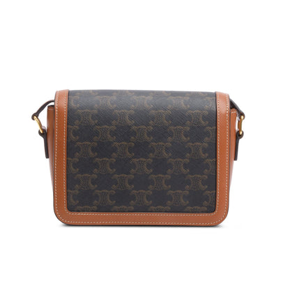 Celine 2022 Brown Triomphe Canvas Teen Triomphe Bag