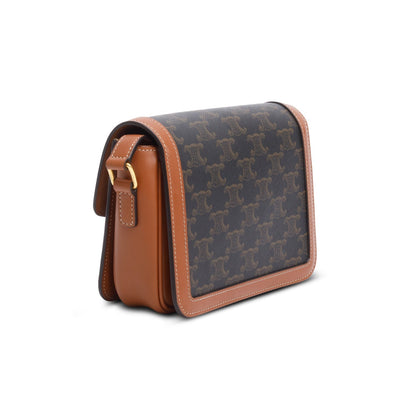 Celine 2022 Brown Triomphe Canvas Teen Triomphe Bag