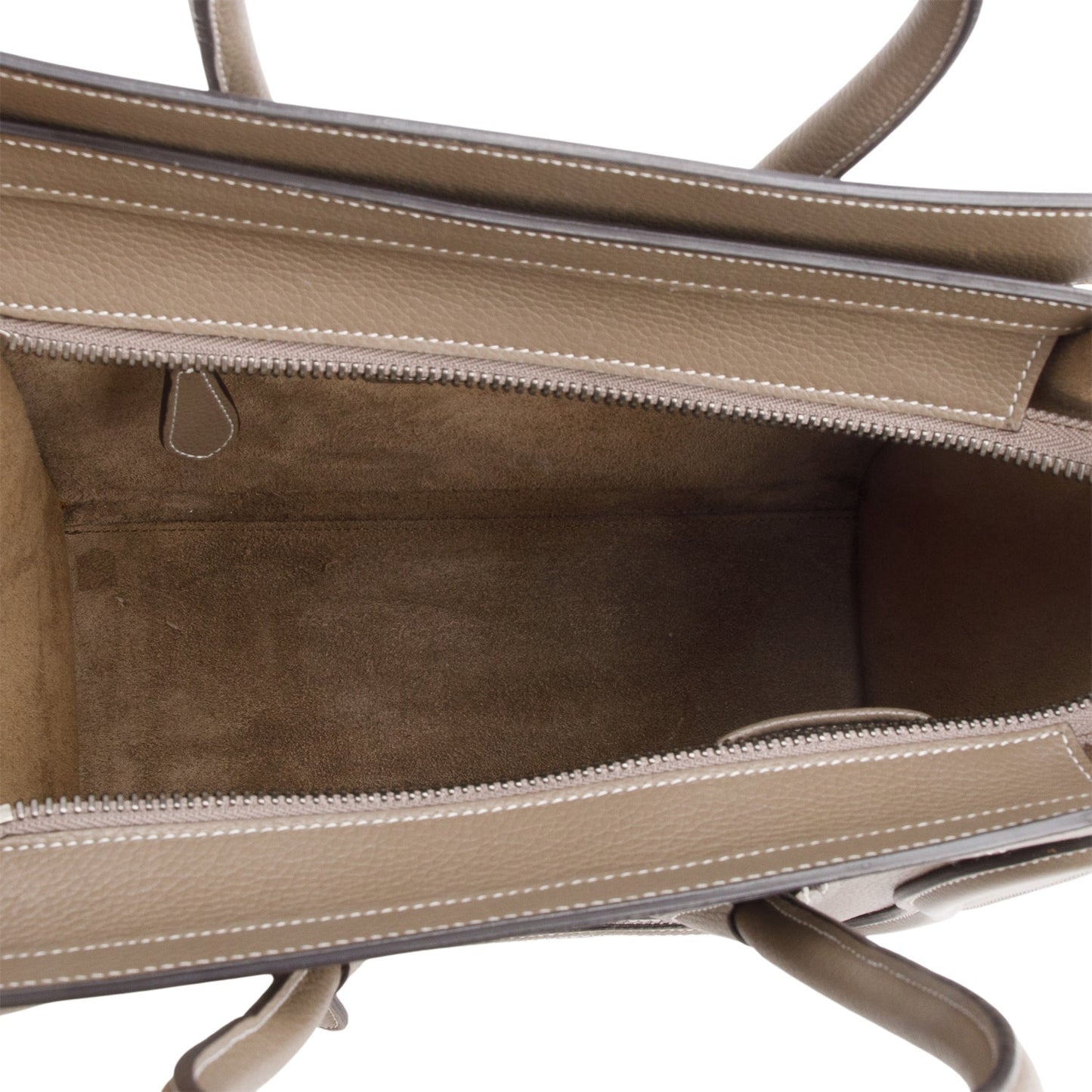 Celine Taupe Calfskin Micro Luggage Tote