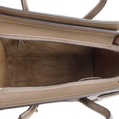 Celine Taupe Calfskin Micro Luggage Tote