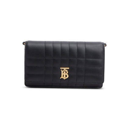 Burberry Black Quilted Leather Mini Lola Bag