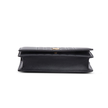 Burberry Black Quilted Leather Mini Lola Bag