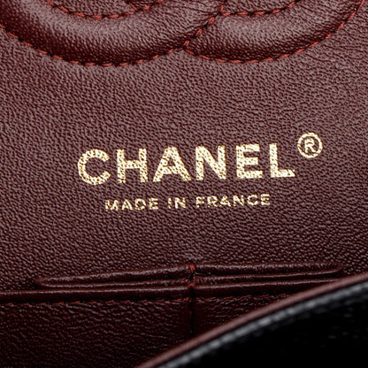 Chanel Black Quilted Caviar Leather Classic Small Double Flap Bag