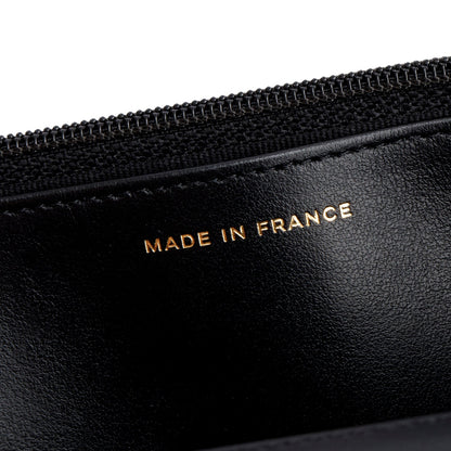 Chanel Black Caviar Quilted Boy Wallet on Chain