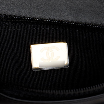 Chanel Black Caviar Quilted Boy Wallet on Chain